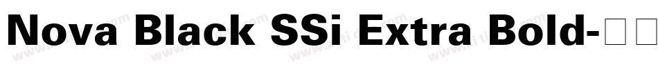 Nova Black SSi Extra Bold字体转换